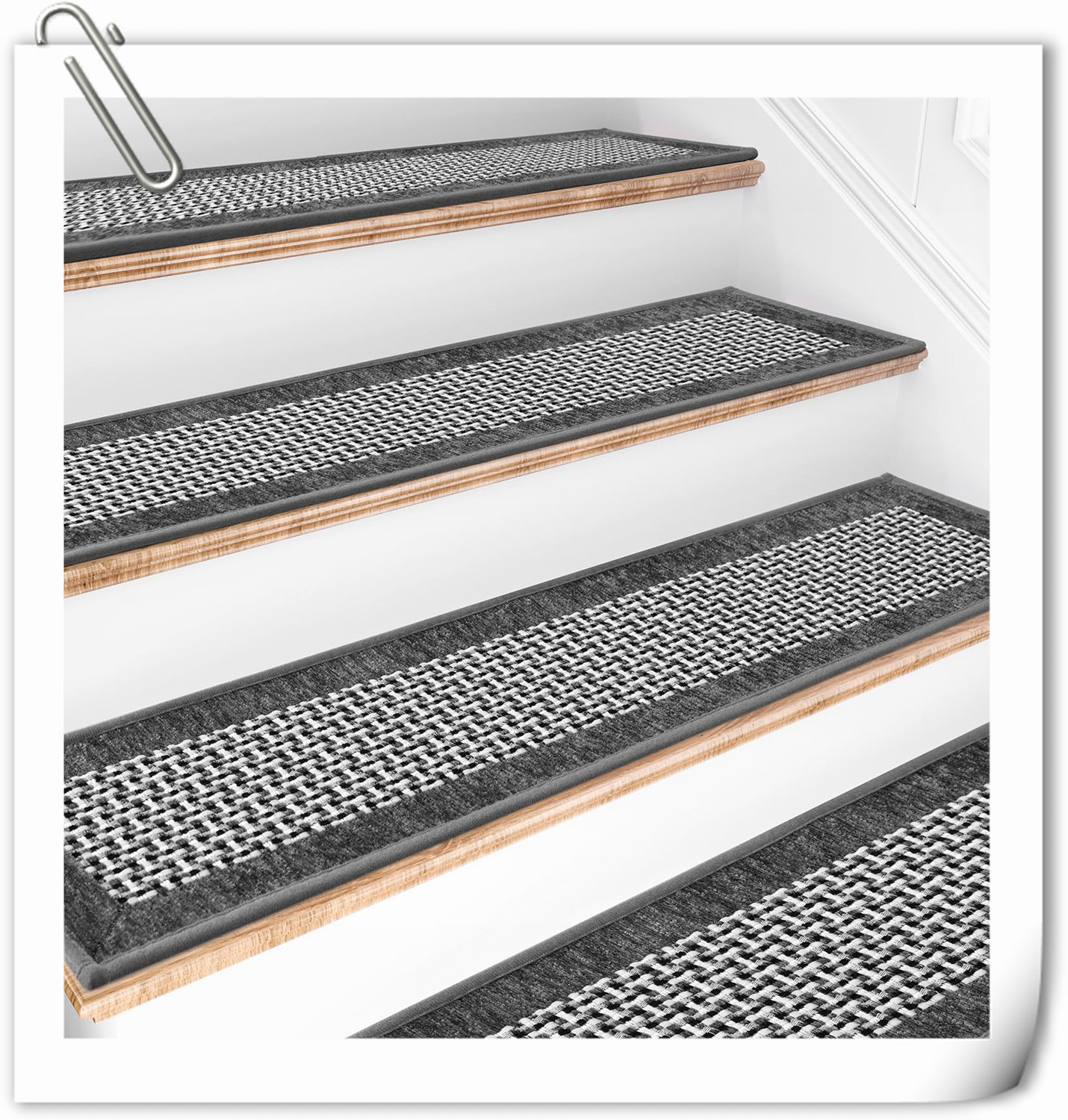 Latitude Run® Stair Treads For Wooden Steps Indoor 15PCS 8"X30